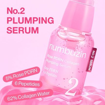 Numbuzin No.2 Rose Pdrn Collagen Plumping Serum For Glowing Hydration