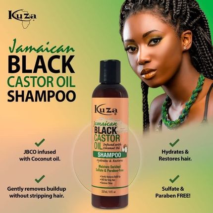 Kuza Naturals Extra Dark Jamaican Black Castor Oil Shampoo - Image 3