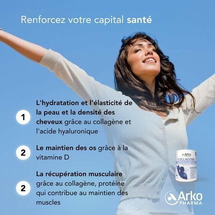 Arkopharma Collagen For Skin, Hair, Bones & Muscles 260G - Image 3