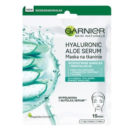 Garnier Skin Naturals Hyaluronic Aloe Serum Intensively Moisturizing Fabric Mask 28G