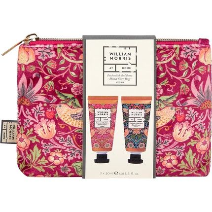 William Morris At Home Patchouli & Red Berry Hand Care Duo Bag Set Enriched With Essential Oils Cruelty Free Vegan Friendly Travel Friendly Sizes 2 X 30Ml