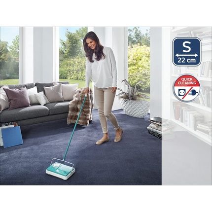 Leifheit Carpet Sweeper Regulus Turquoise For Quick Cleaning