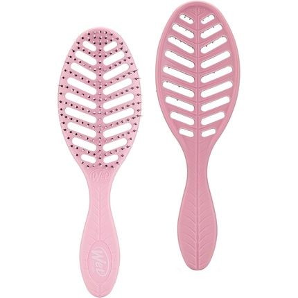 Wetbrush Go Green Speed Dry Detangler With Heatflex Bristles For Safe Use With A Hairdryer Vented To Allow Moisture To Be Removed From Hair Quickly For Fast Drying Time Pink