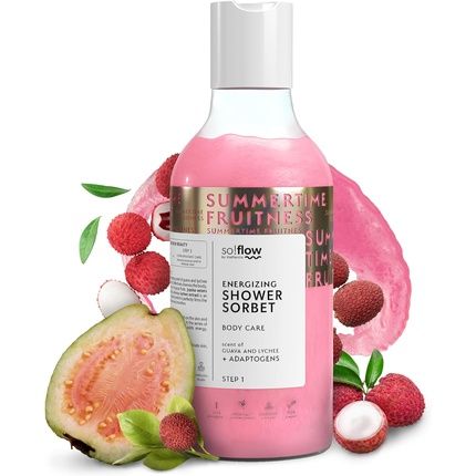 So!Flow Energizing Guava & Lychee Sorbet Shower Gel With Hordeum Vulgare For An Energizing And Refreshing Skin Treat