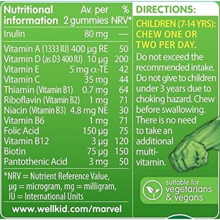 Vitabiotics Wellkid Marvel Multi Vitamin Gummies 50 Count - Image 3