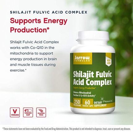 Jarrow Formulas Shilajit Fulvic Acid Complex 60 Veggie Caps - Image 3