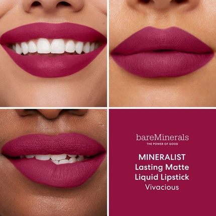 Bareminerals Mineralist Lasting Matte Liquid Lipstick 3.5Ml Vivacious - Image 3