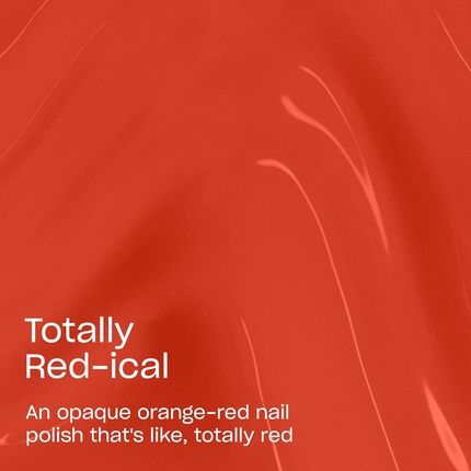 Opi Nail Lacquer Totally Red-Ical Opaque Bright Warm Red Orange Creme Chip