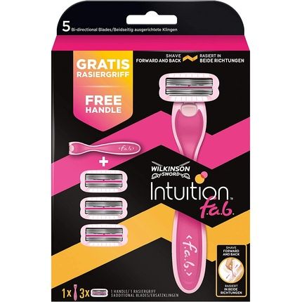 Wilkinson Sword Intuition F.A.B. Value Pack With Shaver And 3 Free Blades - Pack Of 3