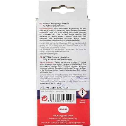 Nivona 390701200 Cleaning Tablets Nirt701