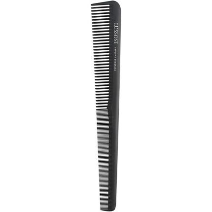 T4B Lussoni Cutting Comb Carbon Hair Cutting Comb For All Hair Types With Antistatic And Negative Ions, Coarse And Fine Teeth 114