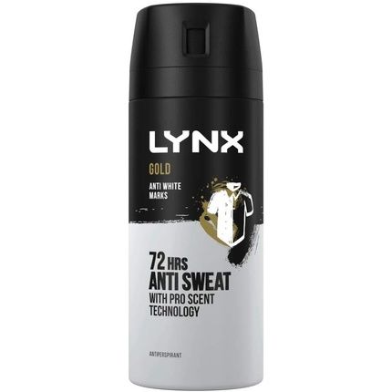 Lynx Gold Anti White Marks 72Hrs Protection Antiperspirant 150Ml Vanilla And Oud Wood