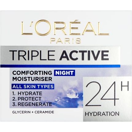 L'Oreal Paris Triple Active Hydrating Night Moisturiser 50Ml