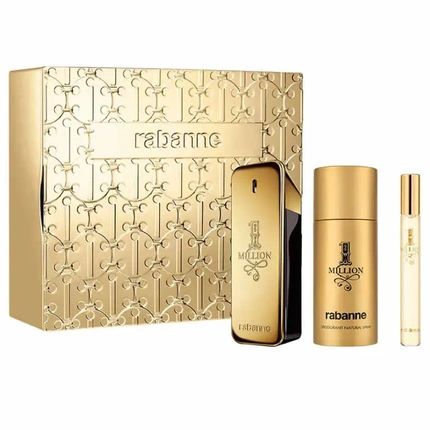 Paco Rabanne 1 Million Eau De Toilette Spray Set 3 Pieces 100Ml
