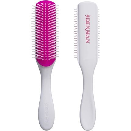 Denman Curly Hair Brush D3 Cherry Blossom 7 Row Styling Brush For Detangling Separating Shaping And Defining Curls
