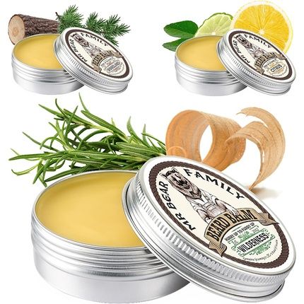 Mr Bear Family Beard Balm Men Wilderness Nourishing Beard Balm Beard Wax With Shea Butter Jojoba Oil And Beeswax Beard Styling 60Ml Wildnis