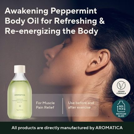 Aromatica Awakening Body Oil Peppermint & Eucalyptus Aromatherapy Oils Scented