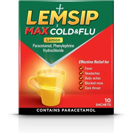 Lemsip Max Cold & Flu Lemon 10 Sachets