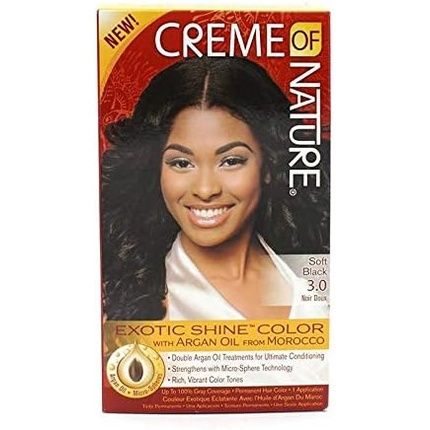 Creme Of Nature Nourishing Permanent Soft Black Hair Color 3.0