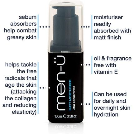 Men-U Matt Face Moisturiser Ultra-Concentrate Mens Moisturiser 100Ml - Image 3