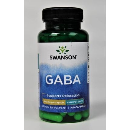 Swanson Gaba Amino Acid Supplement Promoting Calm & Relaxation 100 Capsules 500Mg - Pack Of 2 - Image 3