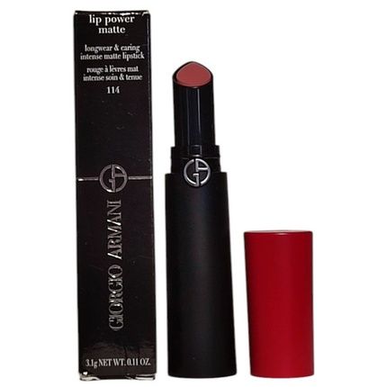 Giorgio Armani Lip Power Matte Longwear And Caring Intense Romantic 114 3.1G