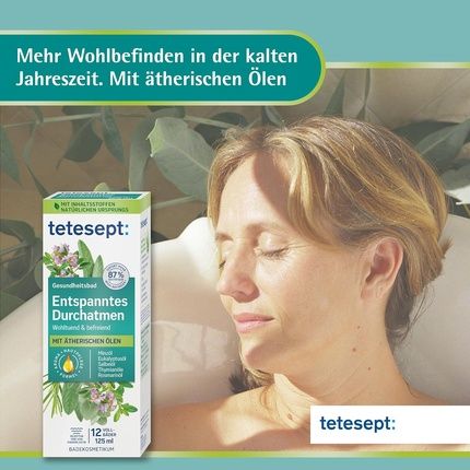 Tetesept Relaxing Breathing Bath - Health Bath With 5 Natural Essential Oils - Soothing Bath Additive For Relaxation And Relief - Image 3