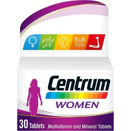 Centrum Women Multivitamin & Mineral Tablets With 24 Essential Nutrients Including Vitamin D 30 Tablets