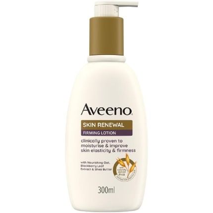 Aveeno Skin Renewal Firming Lotion With Prebiotic Oat Pha & Blackberry Leaf Extract Fragrance Free 300Ml