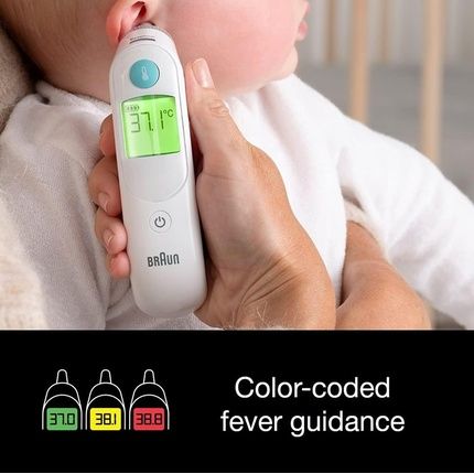 Braun Thermoscan 6 Ear Thermometer Professional Accuracy Colour-Coded Display Night Light Easy To Use For The Whole Family Including Newborns Irt6515 - Image 3