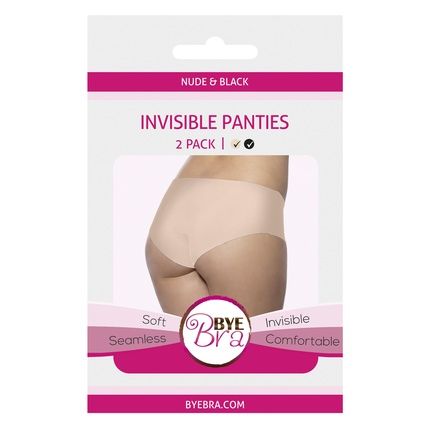 Bye Bra Invisible Seamless Panties With Smooth Edges And Ultrawhite Material 2 Pack - Sizes S, M, L