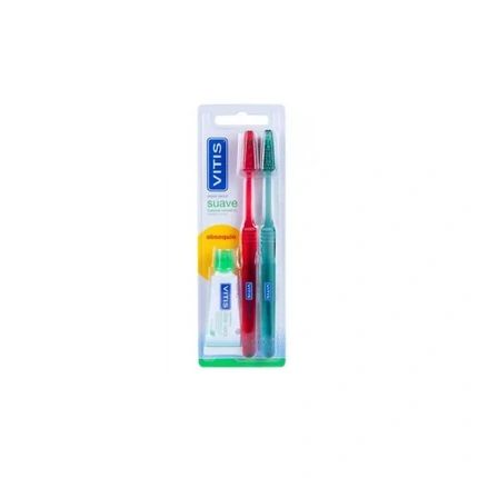 Vitis Vitis Duplo Soft Toothbrush With 15Ml Toothpaste