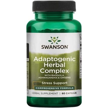 1X Swanson Adaptogenic Herbal Complex | 60 Capsules Per Container | With Ashwagandha