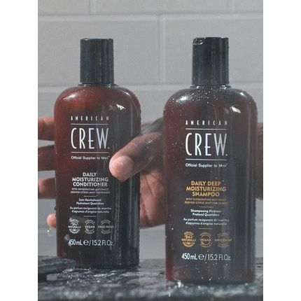 American Crew Daily Deep Moisturizing Shampoo Vegan And Silicone Free 450Ml - Image 3