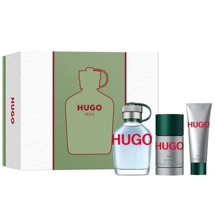 Hugo Man Set Eau De Toilette Spray 125Ml + Deodorant Stick 75Ml + Shower Gel 50Ml By Hugo