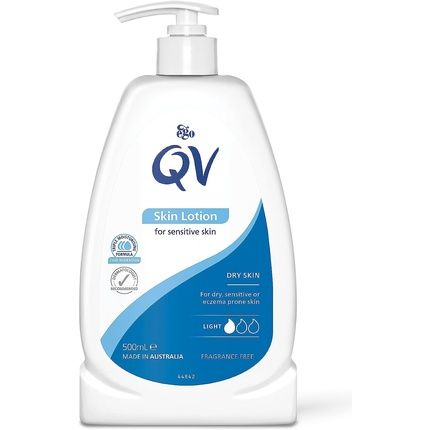 Qv Skin Lotion 500Ml 24 Hour Moisturisation Light Body Lotion Ph Balanced Suitable For Eczema And Dry Skin Conditions Fragrance Free