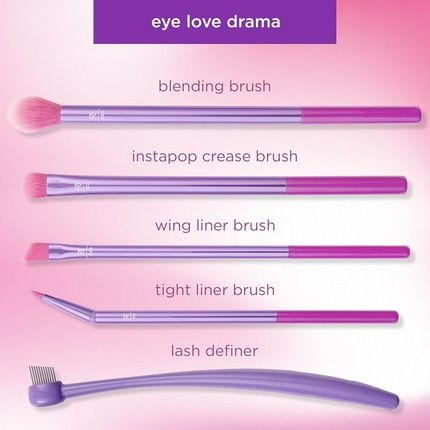 Real Techniques Eye Love Drama Makeup Brush Kit Professional Eye Brush Set - Image 3