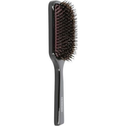 Tb Tools For Beauty Lussoni Wooden Detangling Hair Brush With Boar Bristles Anti-Static For Long Hair Black Paddle
