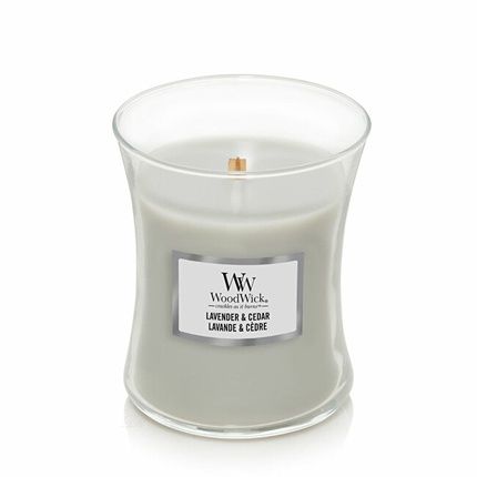 Woodwick Medium Lavender & Cedar Scented Candle Vase 275 G - Image 3