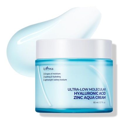 Isntree Ultralow Molecular Hyaluronic Acid Zinc Aqua Cream 80Ml
