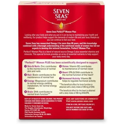 Seven Seas Perfect7 Woman Multivitamin With Omega-3 Nutrients And Fish Oil 60 Tablets - Pack Of 2