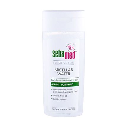 Sebamed Sensitive Skin Micellar Water Oily Skin 200 Ml For Cleansing And Care Of Oily And Combination Skin