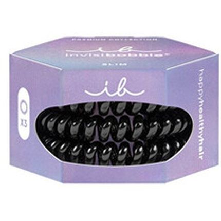 Invisibobble Slim Premium True Black Hair Band 3 Pieces