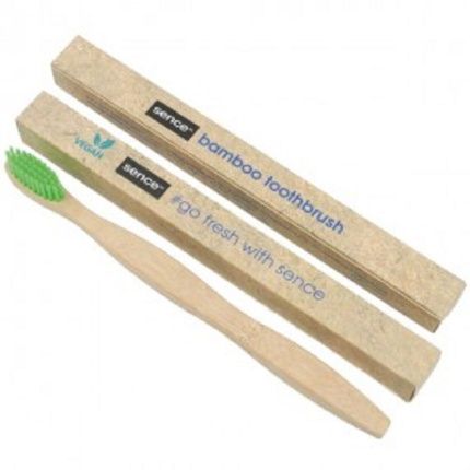 Sence 3 Piece Bamboo Toothbrush Set Medium - Sustainable And Vegan - New