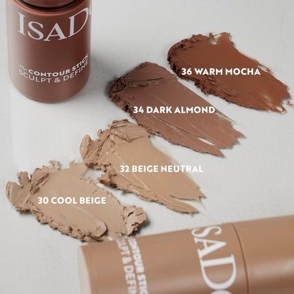 Isadora Stick'N Brush Contouring Stick With Brush Matte Natural Contour 2-In-1 Cream Contour Stick And Brush Warm Mocha 36 - Image 3
