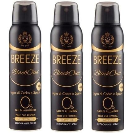 Breeze Deodorant Spray Black Oud 150Ml