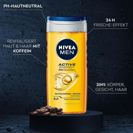 Nivea Men Active Energy Shower Gel 250Ml