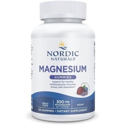 Nordic Naturals Magnesium Gummies For Adults Blueberry Lavender Flavor 60 Count