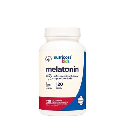 Nutricost Kids Melatonin Gummies Strawberry Flavor 120 Count