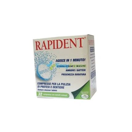 Euritalia Pharma Rapident Tablets For Cleaning Dentures And Prostheses 32 Tablets
